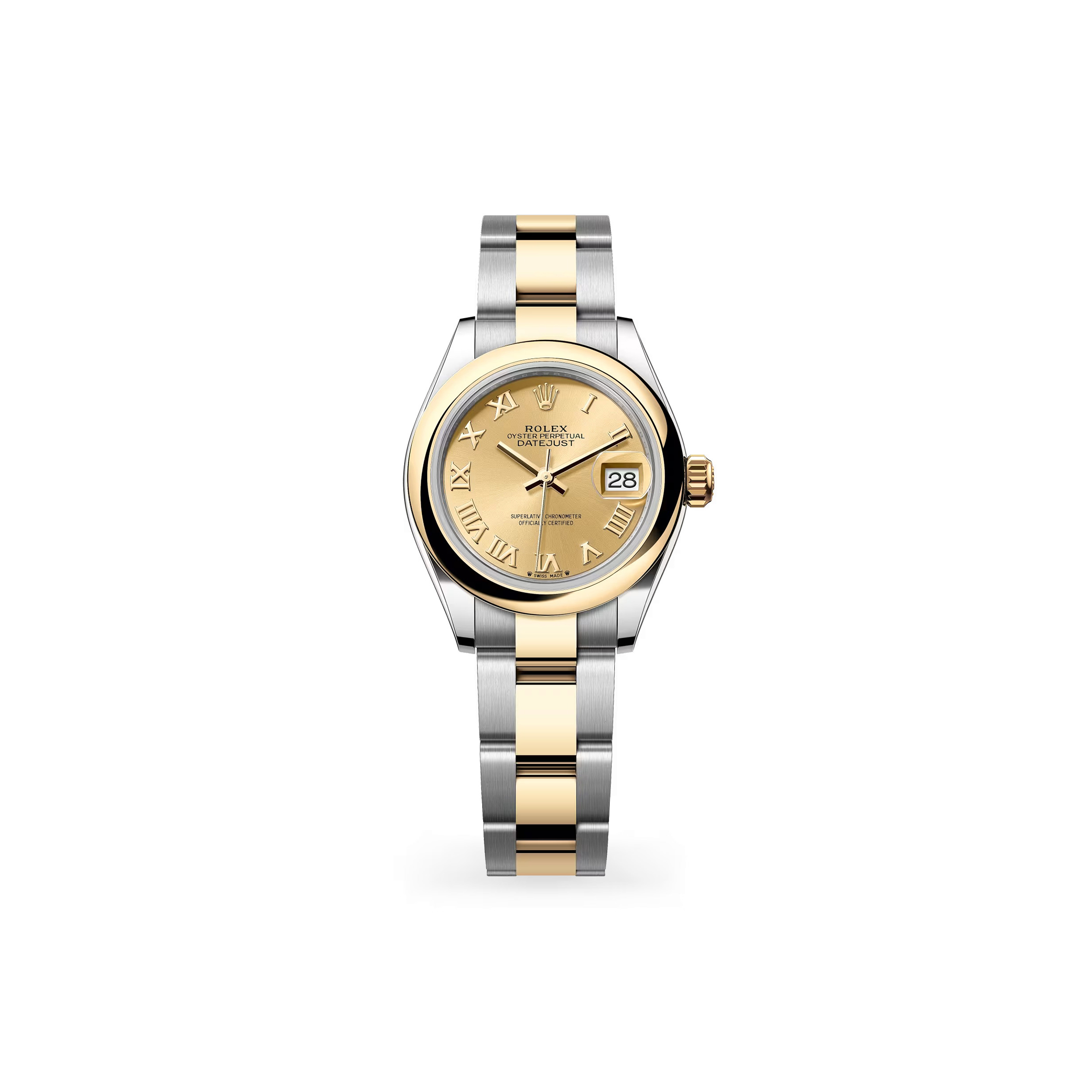 ROLEX LADY-DATEJUST OYSTER, 28 MM, OYSTERSTEEL AND YELLOW GOLD 279163